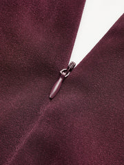 Belted V-Neck Satin Jumpsuit