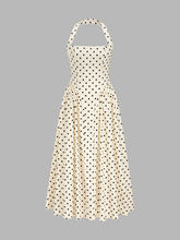 Polka Dot Halter Neck Maxi Dress