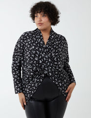 Curve Draped Dip Hem Top