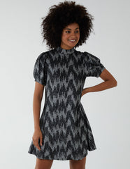 Puff Sleeve Swing Dress