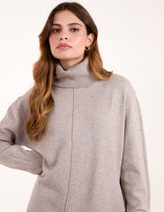 Roll Neck Jumper With Front Seam Detail