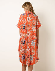 Oversized Shirt Midi Dress