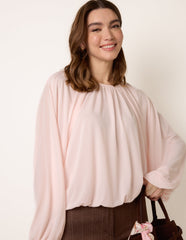 Batwing Puffball Blouse