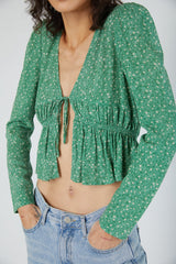 FLORAL V-NECK BLOUSE