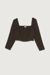 FLORAL SQUARE NECK BLOUSE