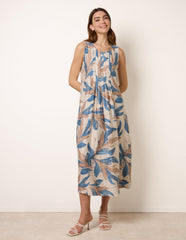 Dress With Tropical Leaf Print