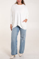 Round Neck Pocket Jumper