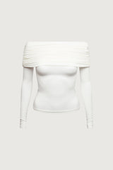 OFF THE SHOULDER FOLD-OVER TOP
