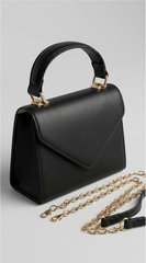 Silja Faux Leather Handbag - Black