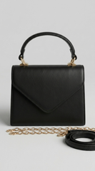 Silja Faux Leather Handbag - Black