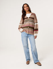 Multi Stripe Knit Cardigan