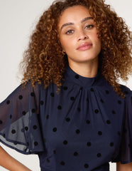 Polka Dot Tie Back Dress