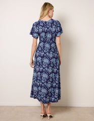 Floral Button Through Midi Dress