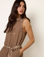 Dress With Paisley & Floral Print