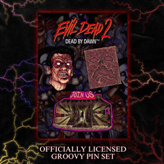 EVIL DEAD 2 - Groovy Pin Set from Creature Cosmetics