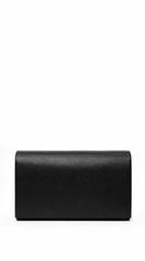 Luna Shine Faux Leather Clutch Purse - Black