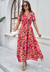 Fiora Floral Maxi Dress - pink