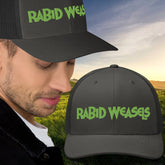 Rabid Weasels (Charcoal w/Trioxin Green) Trucker Cap