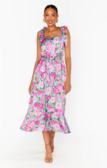 Garden Midi Dress ~ Cottage Floral Multi