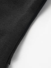 Knit & Faux Leather Panel Asymmetric Maxi Dress