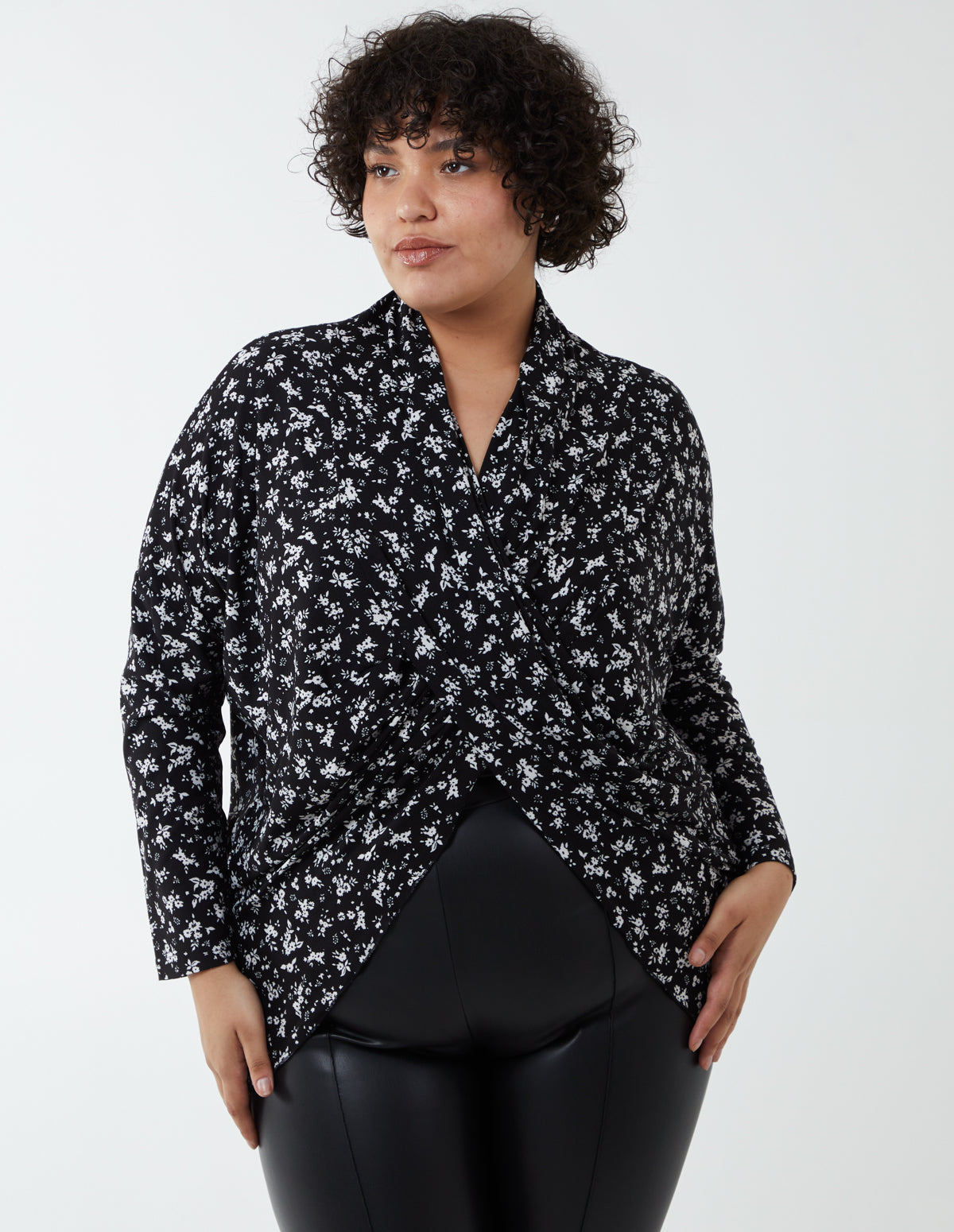 Curve Draped Dip Hem Top
