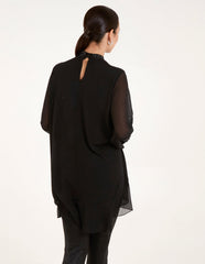Rhinestone High Neck Top
