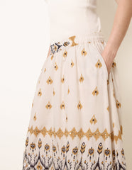 Embroidered Midi Skirt