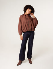 Drape Puffball Zipper Jacket