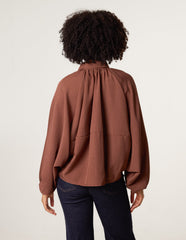 Drape Puffball Zipper Jacket
