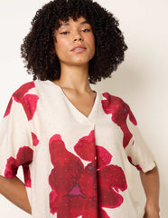 Floral Print Diamante Detailed Dress