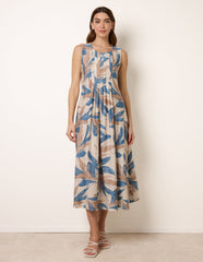 Dress With Tropical Leaf Print