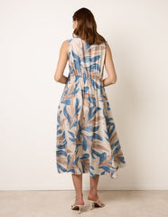 Dress With Tropical Leaf Print