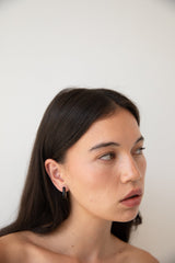 HALF BLACK ENAMEL HOOPS