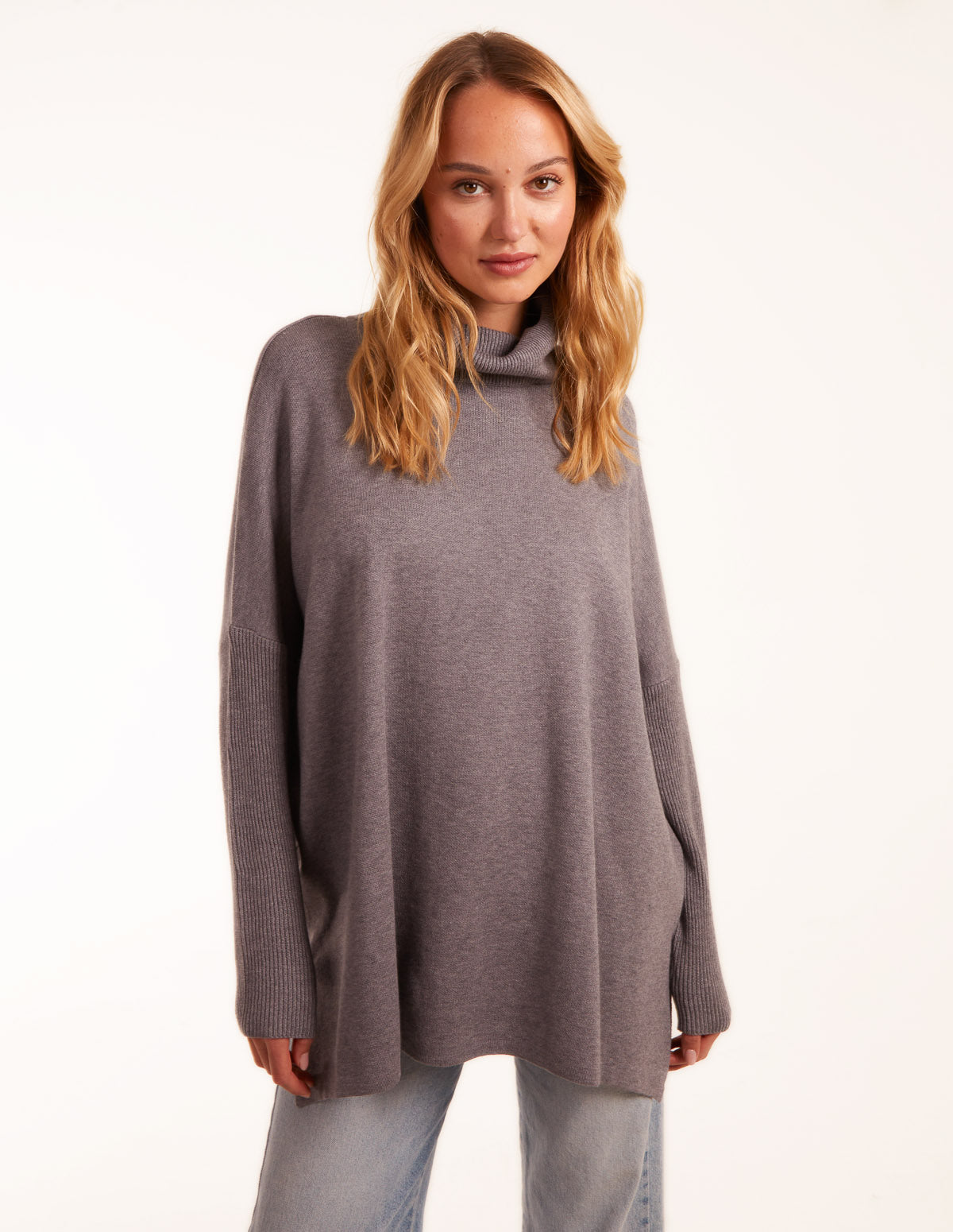 High Neck Boxy Jumper