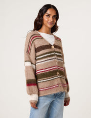 Multi Stripe Knit Cardigan