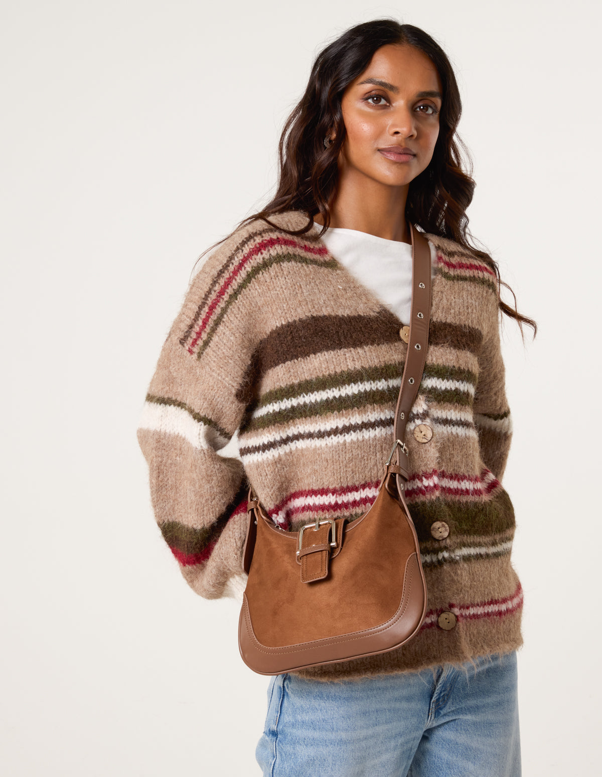 Multi Stripe Knit Cardigan