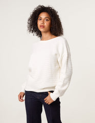 Round Neck Bow Back Detailed Jumper