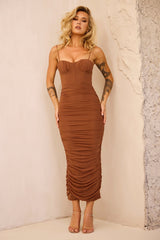 All Clear Midi Dress - Chocolate