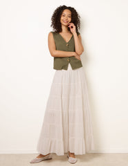 Jersey Band Tiered Skirt