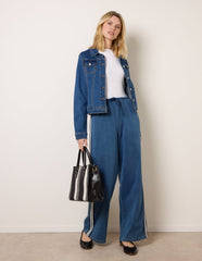 Stripe Trousers With Elasticated Waist