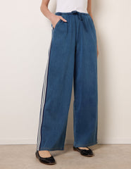 Stripe Trousers With Elasticated Waist
