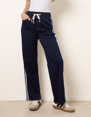 Side Stripe Jeans With Drawstring