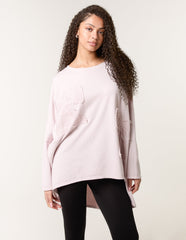 Lace Bow Sweat Top