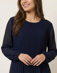 Long Sleeve Pleated Top