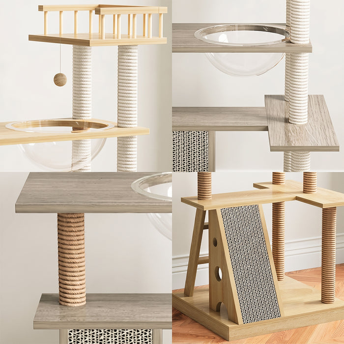 Chalet Cat Climber, Cat Tree, Wood