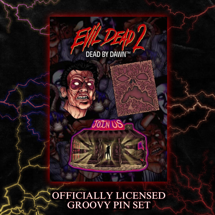 EVIL DEAD 2 - Groovy Pin Set from Creature Cosmetics