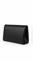 Luna Shine Faux Leather Clutch Purse - Black
