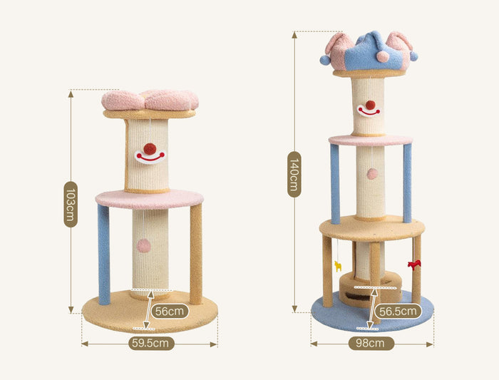 Lori Cat Climber, Cat Tree, Coral Fleece
