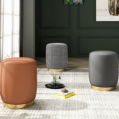 N89 Round Stool, Leather/ Velvet-Weilai Concept-Weilai Concept
