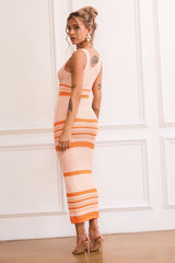 New Flow Knit Midi Dress - Orange